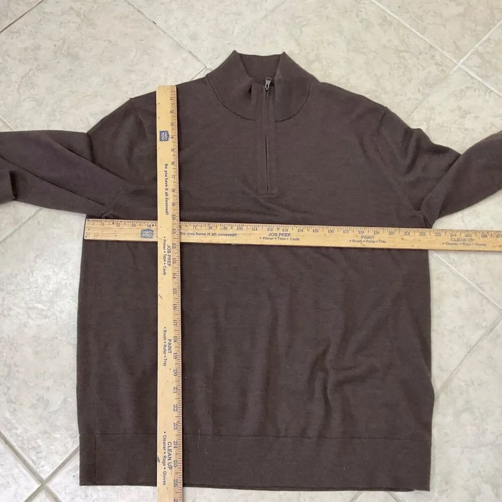 Banana Republic Merino Wool 1/4 Zip Sweater men’s XL mock neck  Winter